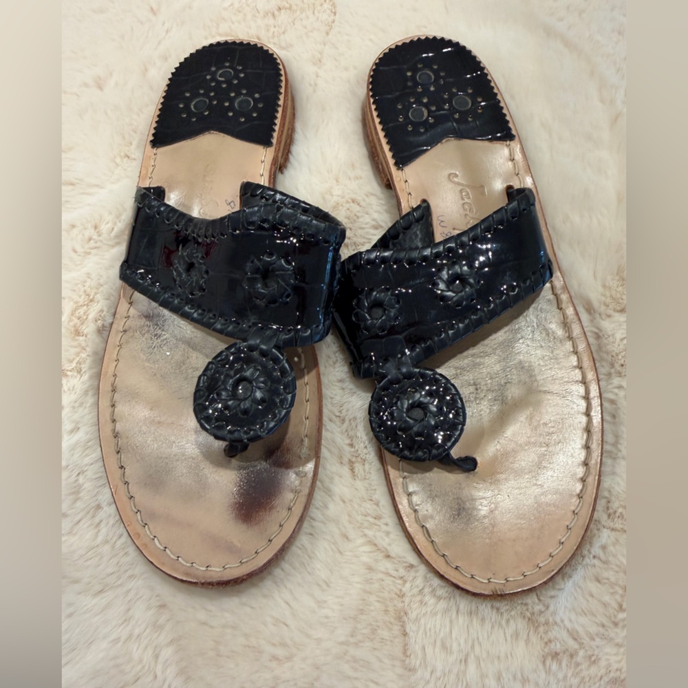 Jack Rogers Navajo Sandal Black Size 8
